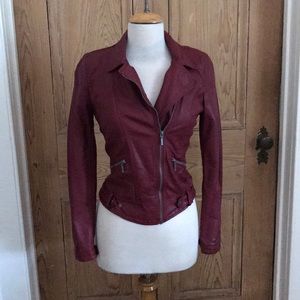 Faux leather fitted Moto jacket, S, new
